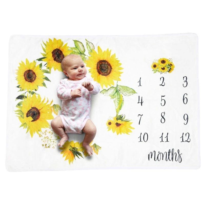 Baby Monthly Record Growth Milestone Blanket Sunflower Pattern Backdrop Newborn Soft Swaddle Wrap Photography Props
Baby Monthly Record Growth Milestone Blanket Sunflower Pattern Backdrop Newborn Soft Swaddle Wrap Photography Props