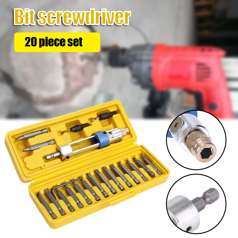 2 in 1 Drill and Fit Screws 20pcs High Speed Steel Screwdriver Set with Carry Case Repair Hand Tools Set отвертки набор
2 in 1 Drill and Fit Screws 20pcs High Speed Steel Screwdriver Set with Carry Case Repair Hand Tools Set отвертки набор