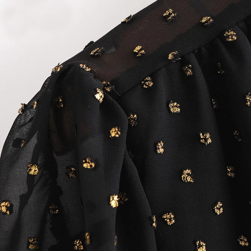 Women Golden Print Mesh Shirts Long Sleeve Bow Elegant Office Ladies Work Wear Blouses
Women Golden Print Mesh Shirts Long Sleeve Bow Elegant Office Ladies Work Wear Blouses