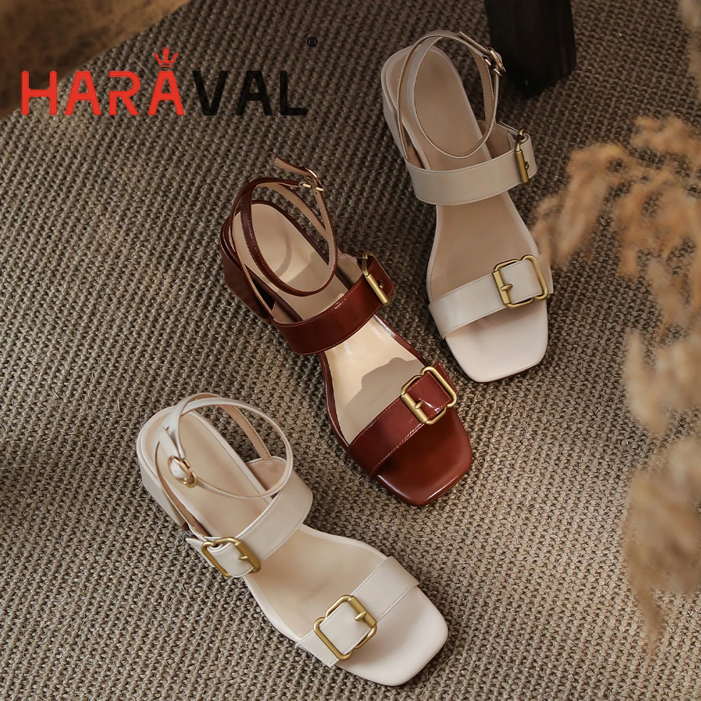 New Style Women Sandals Shoes Thick Heels Genuien Leather Ankle Buckle Strap Retro Adult Summer Elegant Female Footwear B60
New Style Women Sandals Shoes Thick Heels Genuien Leather Ankle Buckle Strap Retro Adult Summer Elegant Female Footwear B60