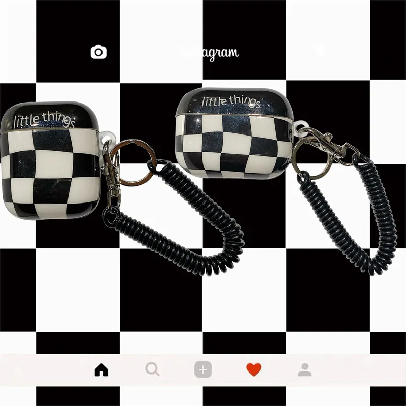 Black White Checkerboard Waist Chains Apple AirPods 1 2 3 Pro Case Cover iPhone Earbuds Accessories Airpod Case Air Pods Case
Black White Checkerboard Waist Chains Apple AirPods 1 2 3 Pro Case Cover iPhone Earbuds Accessories Airpod Case Air Pods Case