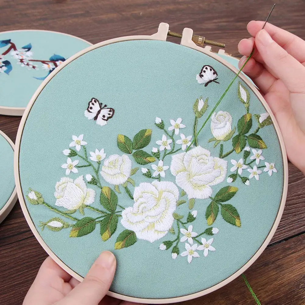 DIY Flower Pattern Printed Embroidery Kit For Beginner Material Package Cross Stitch Needlework Sewing Craft Kit V2I7 
DIY Flower Pattern Printed Embroidery Kit For Beginner Material Package Cross Stitch Needlework Sewing Craft Kit V2I7