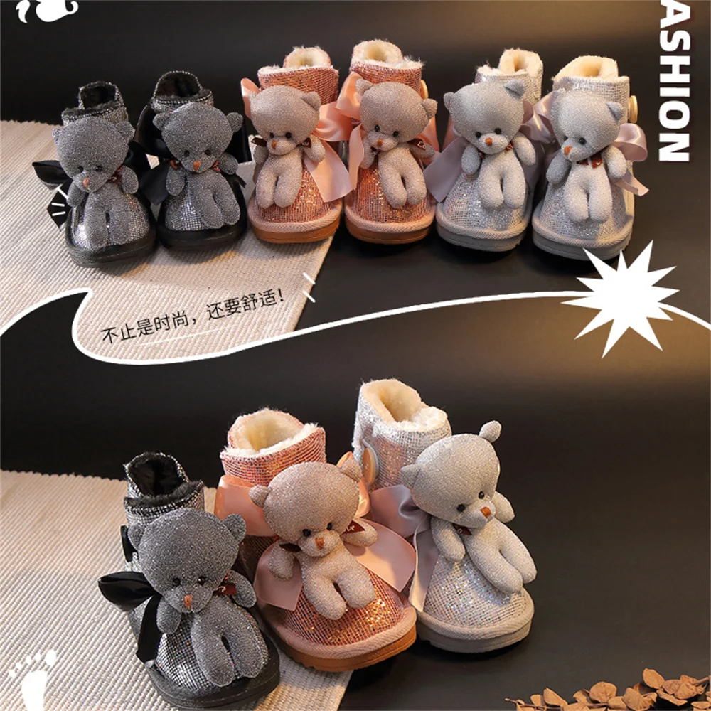Autumn And Winter New Style Bear Snow Boots Warm And Velvet Children's Shoes Soft Sole Comfortable Girls Shoes XZ125
Autumn And Winter New Style Bear Snow Boots Warm And Velvet Children's Shoes Soft Sole Comfortable Girls Shoes XZ125