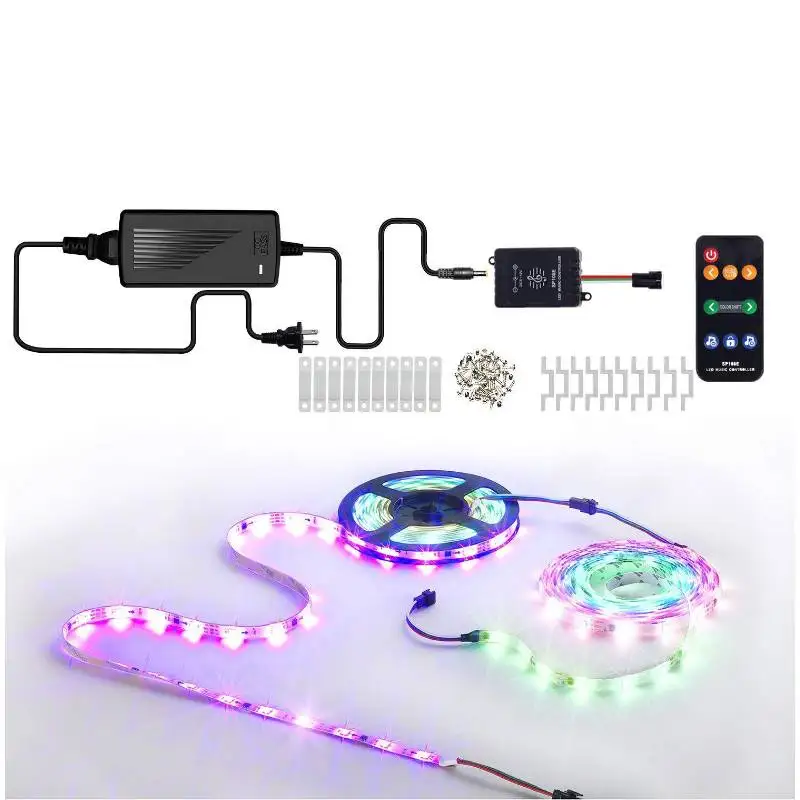Led Strip 5050 slide strip set rgb full color strip SP106E music voice control transformation, happy Lantern Strip
Led Strip 5050 slide strip set rgb full color strip SP106E music voice control transformation, happy Lantern Strip