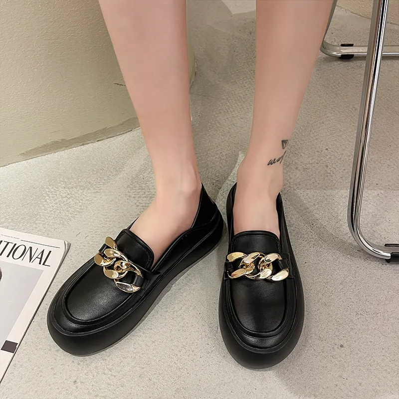 British Style Shoes 2021 Fashion Women's Oxfords Metal Chain Loafers With Fur Casual Female Sneakers Slip-on Clogs Platform Roun
British Style Shoes 2021 Fashion Women's Oxfords Metal Chain Loafers With Fur Casual Female Sneakers Slip-on Clogs Platform Roun