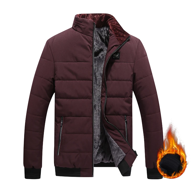 Winter Thicken Fleece Jackets Men Cotton Padded Down Jacket Plus Velvet Heating Thermal Clothing Solid Male Windbreak Outwear
Winter Thicken Fleece Jackets Men Cotton Padded Down Jacket Plus Velvet Heating Thermal Clothing Solid Male Windbreak Outwear