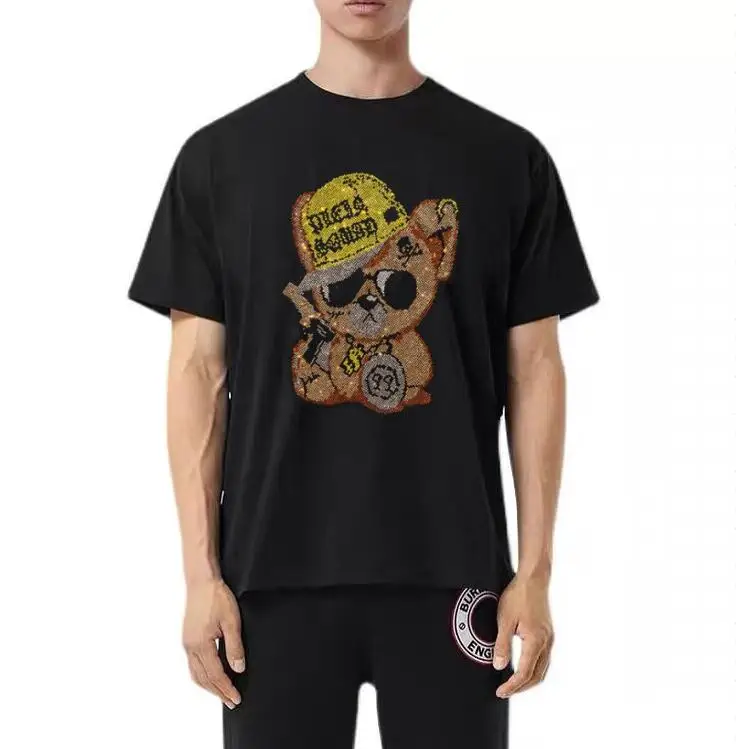 Best quality Summer T shirt Men Streetwear Round Neck Short Sleeve Tees Tops Diamonds Male europe style Tshirt
Best quality Summer T shirt Men Streetwear Round Neck Short Sleeve Tees Tops Diamonds Male europe style Tshirt