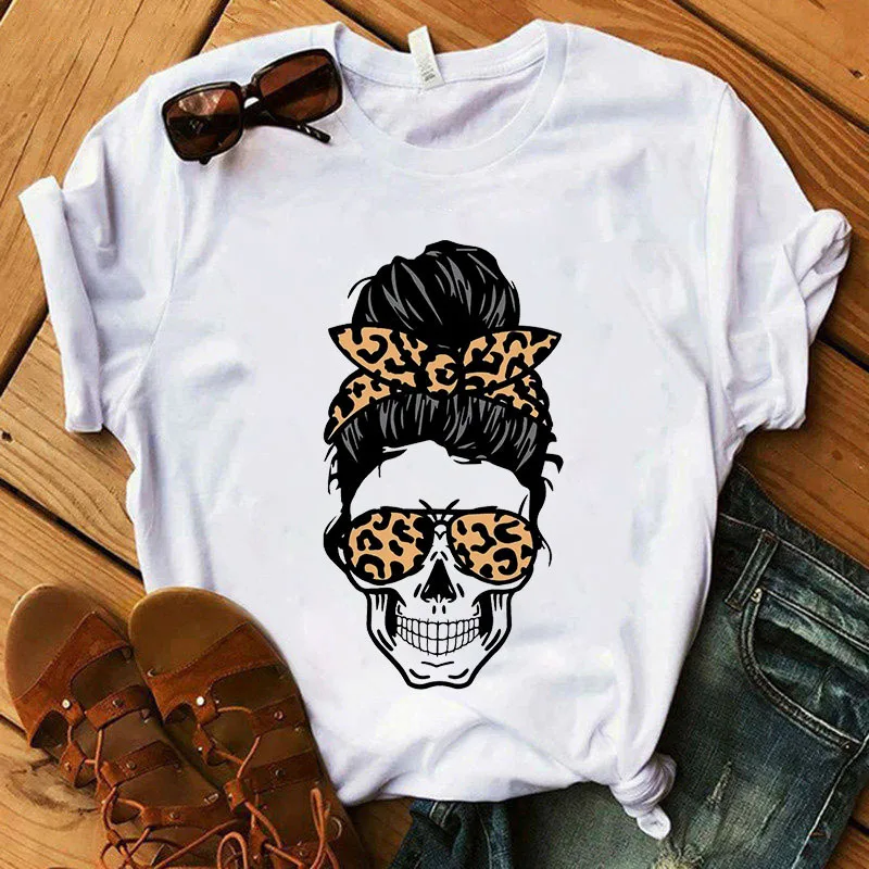 7 Styles Of Color Flower Skull Print Round Neck Short-sleeved T-shirt Female Summer Loose Lady Oversized T-shirt Blouse Top 3XL
7 Styles Of Color Flower Skull Print Round Neck Short-sleeved T-shirt Female Summer Loose Lady Oversized T-shirt Blouse Top 3XL