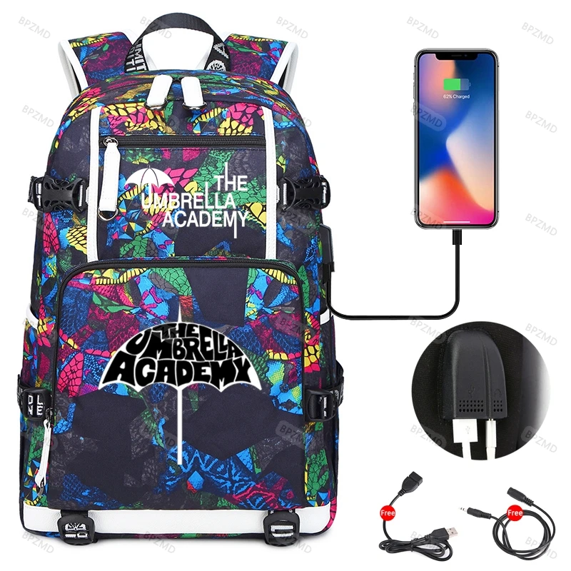 The Umbrella Academy School Bags For Teenagers Capacity Mochilas Travel Bags Laptop Chain Headphone USB Port Teens Girl Backpack
The Umbrella Academy School Bags For Teenagers Capacity Mochilas Travel Bags Laptop Chain Headphone USB Port Teens Girl Backpack