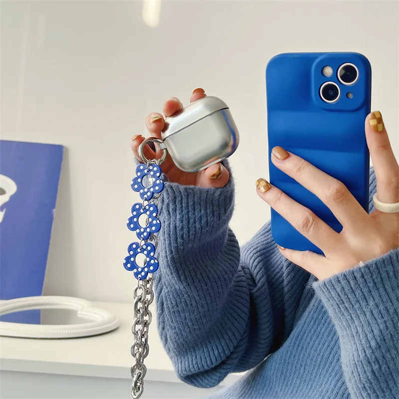 2021 New Hard Silicone Earphone Charging Cover For Airpods 3 Luxury Plating Polka Dot Flower Bracelet Protection For Airpods 1 2
2021 New Hard Silicone Earphone Charging Cover For Airpods 3 Luxury Plating Polka Dot Flower Bracelet Protection For Airpods 1 2