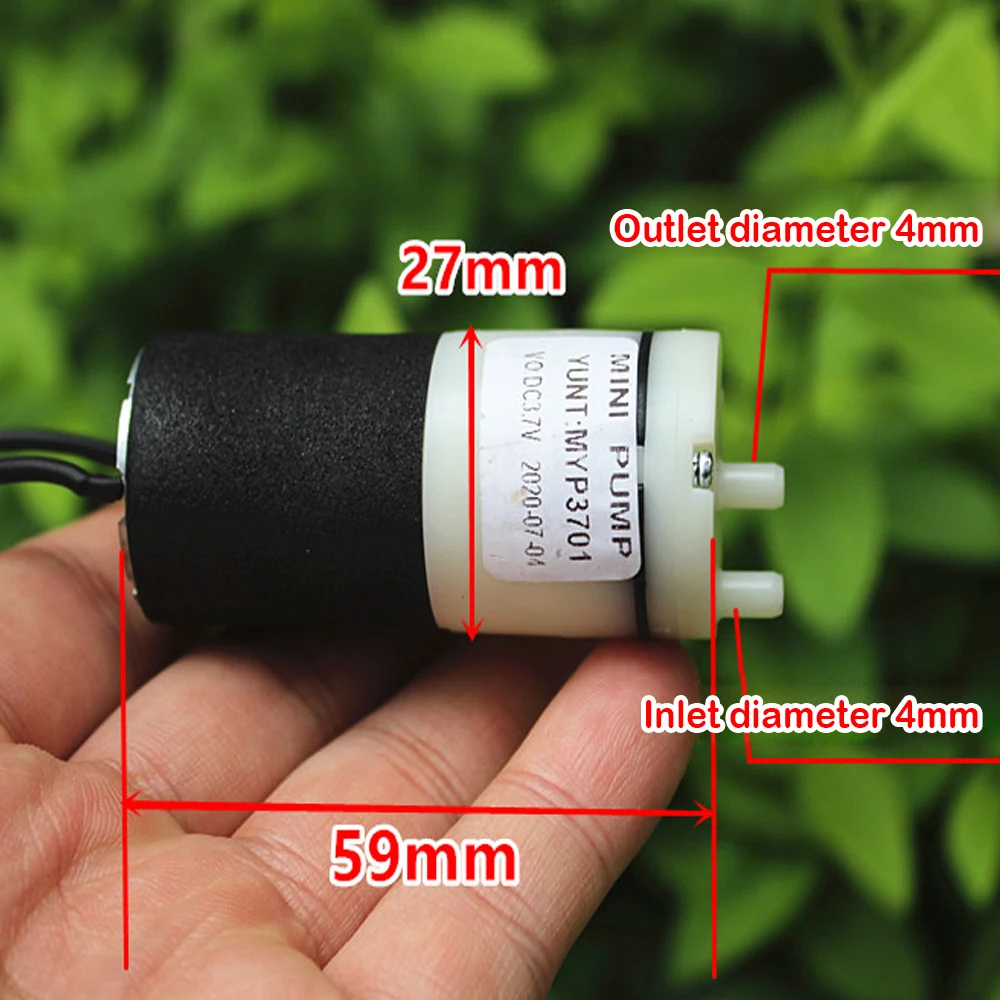 DC 12V-24V 1L/min 5m Head 50mA Mini 370 Water Pump Micro Small Self-priming Pump for Aquarium Fish Water Tank
DC 12V-24V 1L/min 5m Head 50mA Mini 370 Water Pump Micro Small Self-priming Pump for Aquarium Fish Water Tank