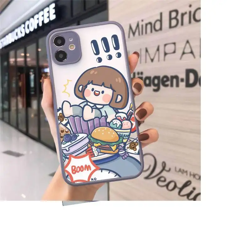 Cute anime girl snacks Phone Case Matte For iPhone 12 Mini 11 Pro XR XS Max 7 8 Plus X Hard PC Back Cover
Cute anime girl snacks Phone Case Matte For iPhone 12 Mini 11 Pro XR XS Max 7 8 Plus X Hard PC Back Cover