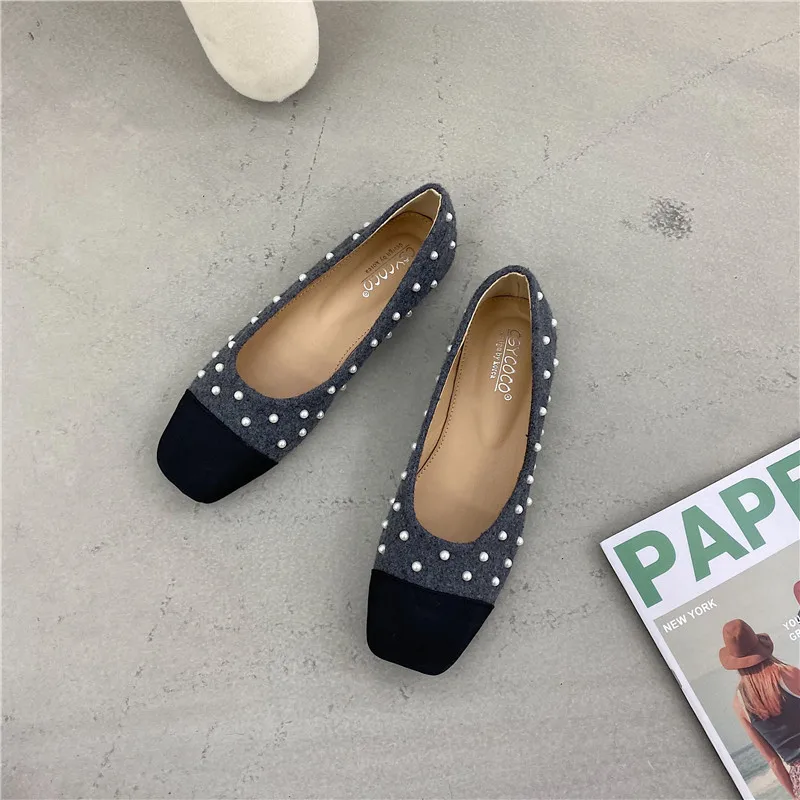 Summer Shoes Ladies Female Footwear Pearl Decorateion Women's Moccasins Casual Sneaker Shallow Mouth Square Toe Modis Mixed Colo
Summer Shoes Ladies Female Footwear Pearl Decorateion Women's Moccasins Casual Sneaker Shallow Mouth Square Toe Modis Mixed Colo