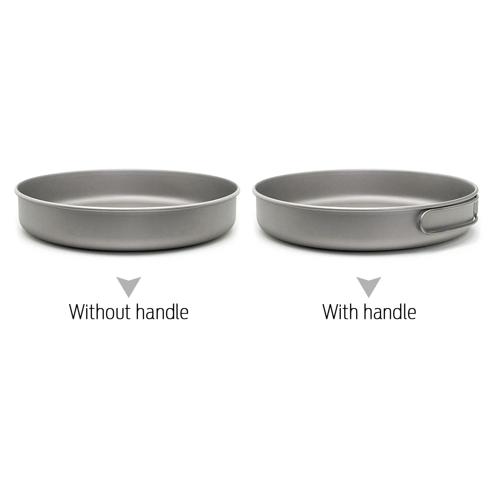 Outdoor Titanium Pan Ultralight Titanium Frypan Pot Camping Hiking Picnic Cooking Frying Pan Hiking Picnic Cookware Utensils
Outdoor Titanium Pan Ultralight Titanium Frypan Pot Camping Hiking Picnic Cooking Frying Pan Hiking Picnic Cookware Utensils