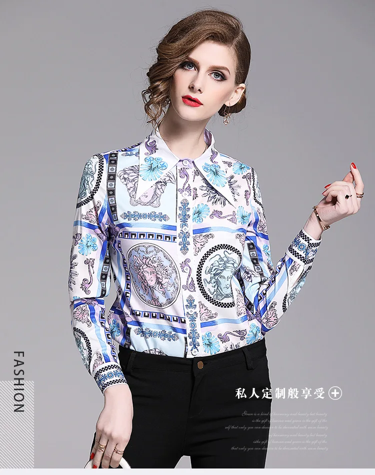 Vintage Luxury Women Elegant Blouse Print Long Sleeve OL Chiffon Sexy Shirt Casual Autumn Ladies Top Office Lady Shirts
Vintage Luxury Women Elegant Blouse Print Long Sleeve OL Chiffon Sexy Shirt Casual Autumn Ladies Top Office Lady Shirts
