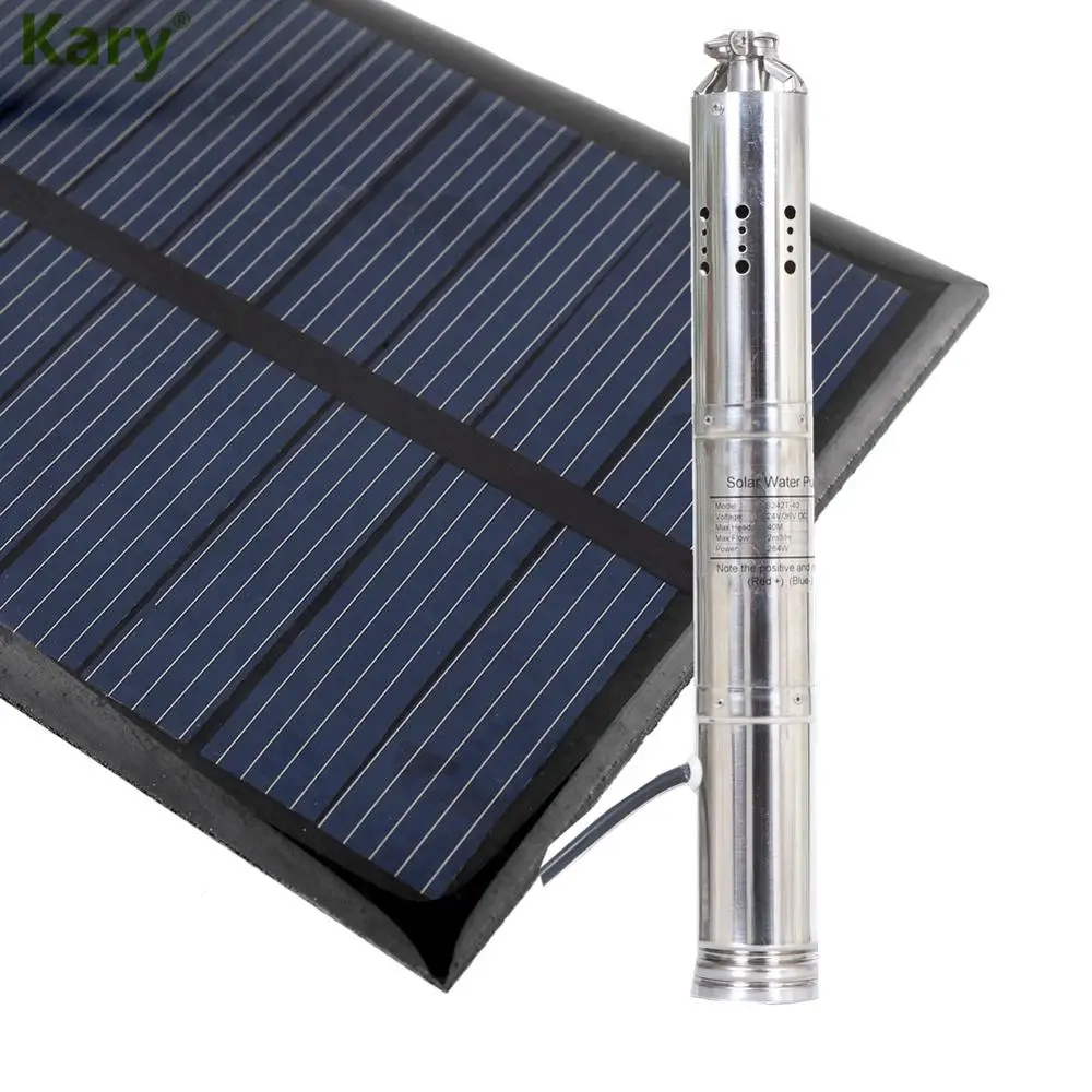 

Kary 1inch outlet solar water pump for deep well including shipping max lift 60m 2000L/H 24v 36v dc brushless screw pump