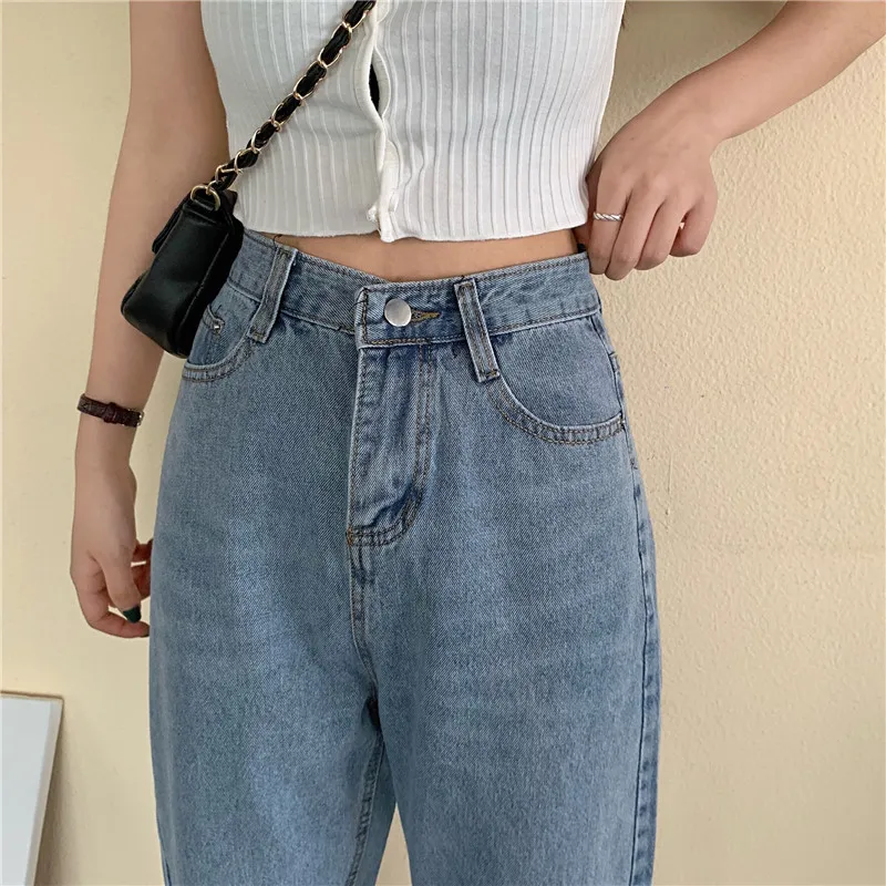High Waist Vintage Harem Jeans Women Summer Autumn Ankle-length Large Size Leisure Chic Womens Denim Trousers Simple All-match
High Waist Vintage Harem Jeans Women Summer Autumn Ankle-length Large Size Leisure Chic Womens Denim Trousers Simple All-match