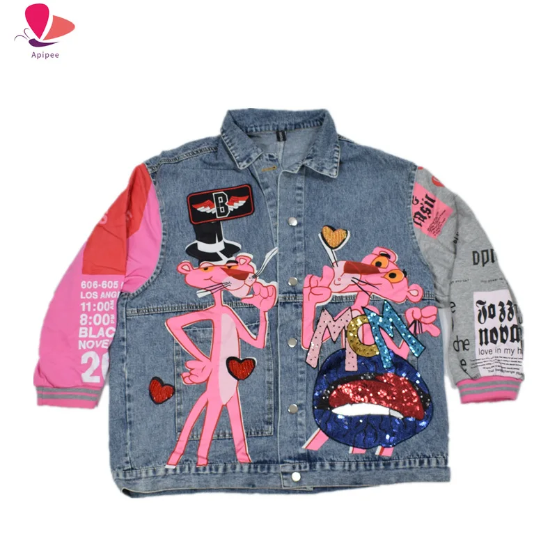 Newest 2022 Spring And Autumn Denim Jacket Woman Sequin Splice Thin Coat Anime Cartoon Alphabet Casual Jacket
Newest 2022 Spring And Autumn Denim Jacket Woman Sequin Splice Thin Coat Anime Cartoon Alphabet Casual Jacket