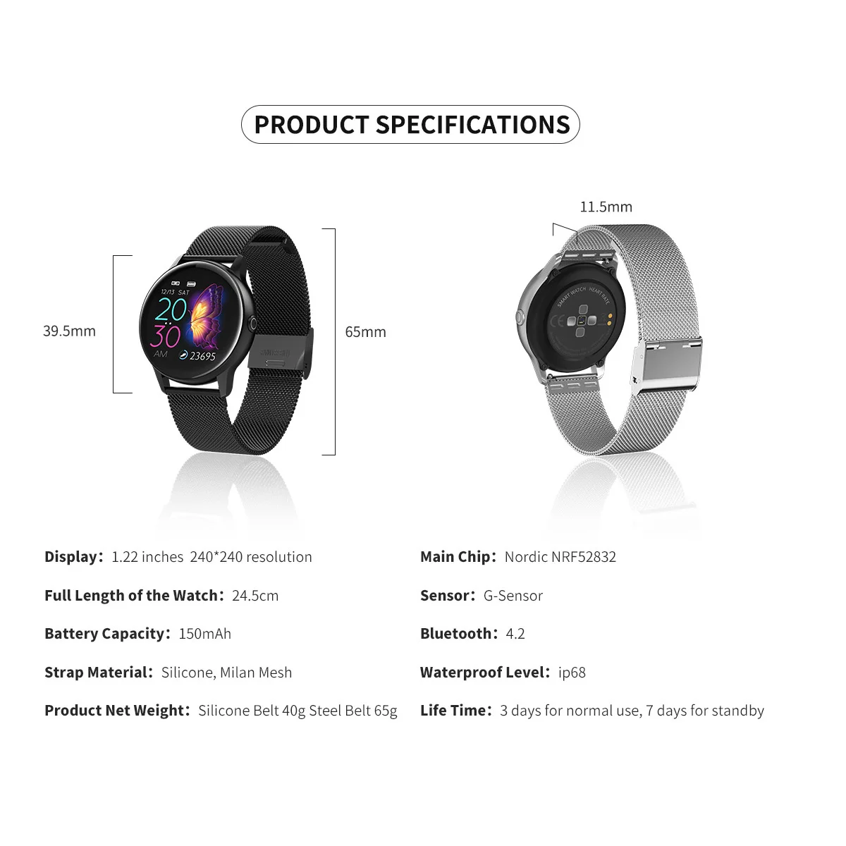 DT88 Smart Watch Women Men's Watches Heart Rate Sleep Monitor Bracelet Smartwatch Women's Wristwatch Smart Clock Sports Watch
DT88 Smart Watch Women Men's Watches Heart Rate Sleep Monitor Bracelet Smartwatch Women's Wristwatch Smart Clock Sports Watch