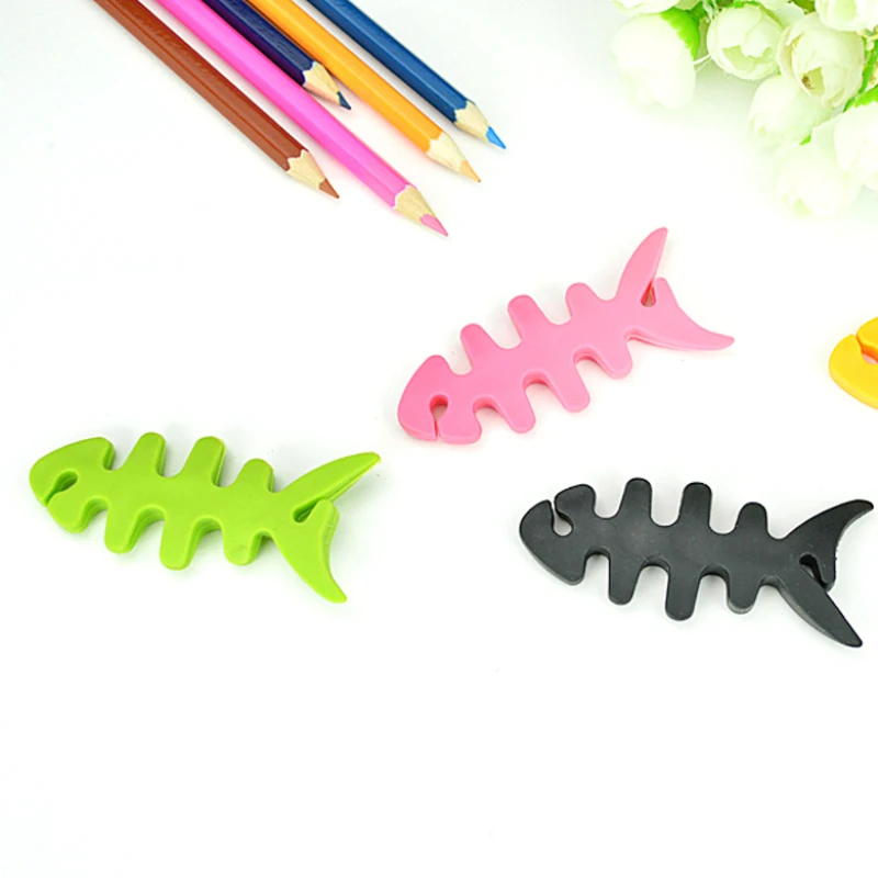 

5PCS OC Earphone Winder Fishbone Shape Winder Cord Cable Organizer Holder For Phone Tablet Computer Mouse Cable Management