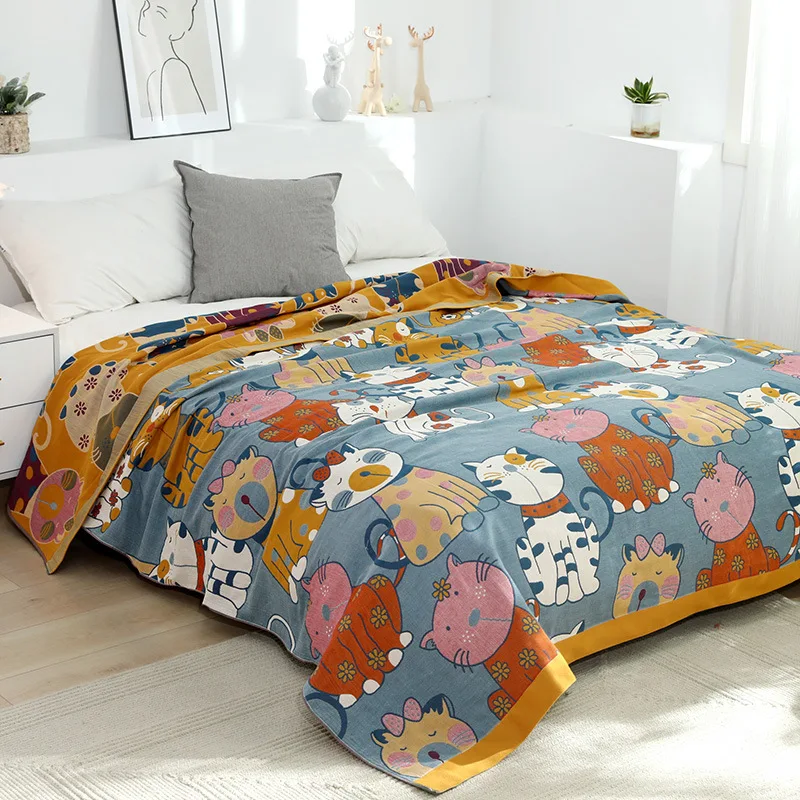 Японское одеяло для отдыха красивое полотенце дивана летнее крутое с мультяшным