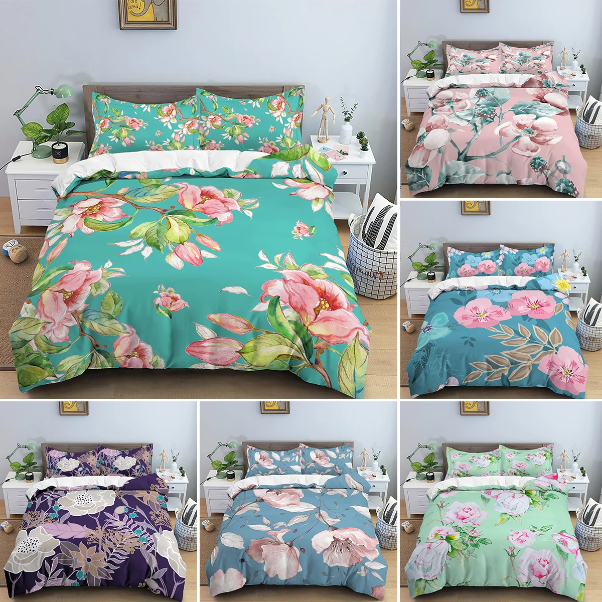 Peach Blooming Pattern Duvet Cover With Pillowcase 2/3Pcs Bedding Quilt Cover Set Soft Single/Double/Queen/King Size Comforter
Peach Blooming Pattern Duvet Cover With Pillowcase 2/3Pcs Bedding Quilt Cover Set Soft Single/Double/Queen/King Size Comforter