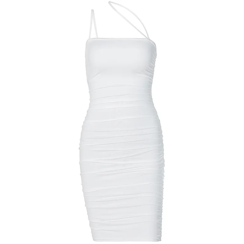 Women White Spaghetti Strap Pencil Dress Fashion Sleeveless Backless Sexy Mini Dresses Female Slim Draped Party Night Club Dress
Women White Spaghetti Strap Pencil Dress Fashion Sleeveless Backless Sexy Mini Dresses Female Slim Draped Party Night Club Dress