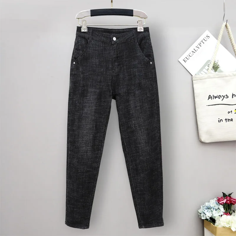 Women 5Xl Plus Size 100Kg Loose Jeans Stretchy High Elastic Waist Retro Harem Pant Office Lady Solid Color Leisure Denim Trouser
Women 5Xl Plus Size 100Kg Loose Jeans Stretchy High Elastic Waist Retro Harem Pant Office Lady Solid Color Leisure Denim Trouser