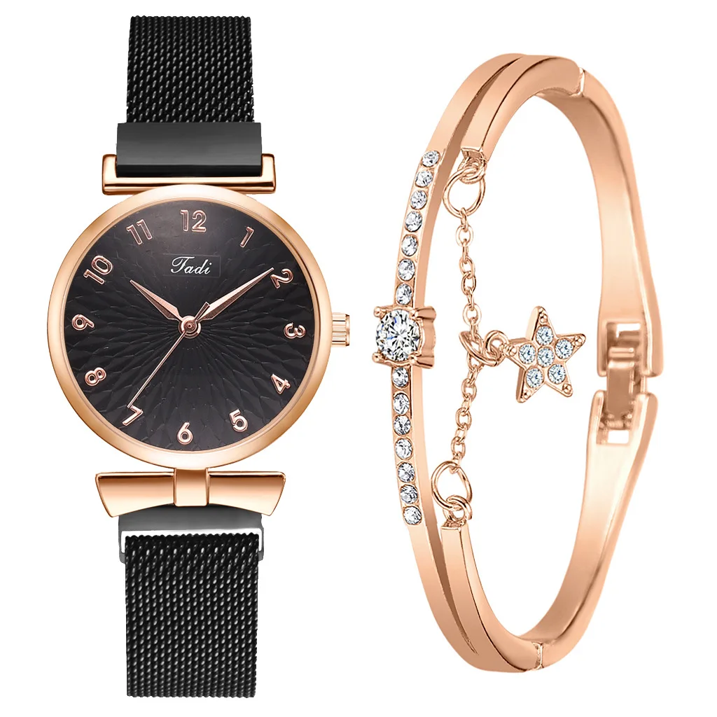 Luxury Women's Watches Set Elegant Female Wristwatches Magnetic Mesh Band Rose Woman Watch Bracelet montre femme reloj mujer
Luxury Women's Watches Set Elegant Female Wristwatches Magnetic Mesh Band Rose Woman Watch Bracelet montre femme reloj mujer