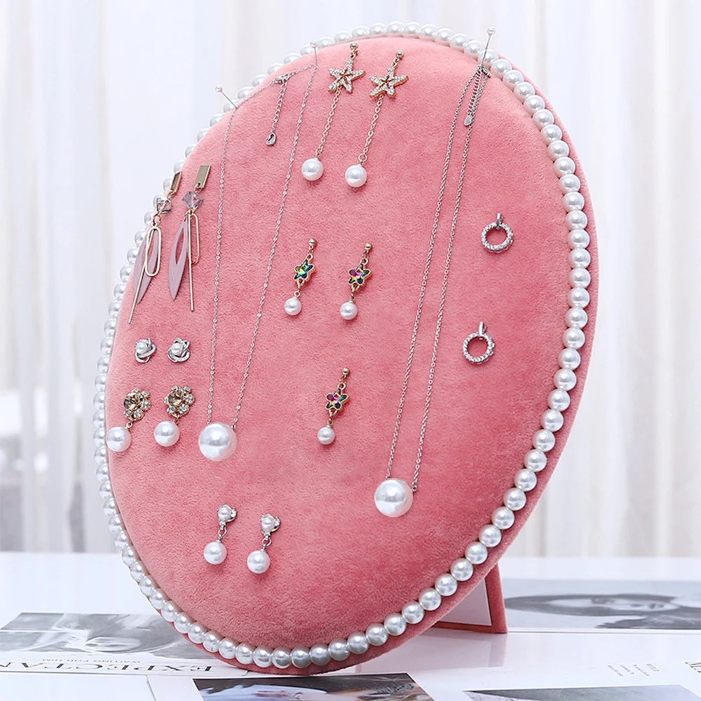Earring Holder Jewelry Storage Rack Ornaments Display Board Hanging Round Pearl Display Stand Jewelry Accessories
Earring Holder Jewelry Storage Rack Ornaments Display Board Hanging Round Pearl Display Stand Jewelry Accessories