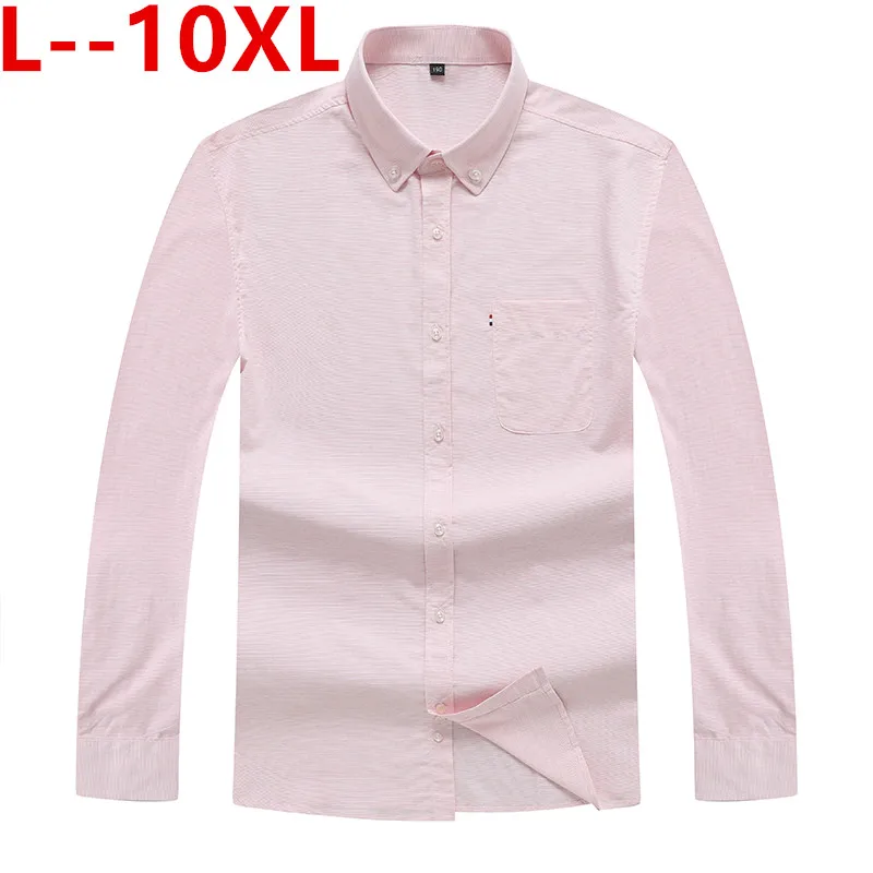 Striped 10XL Sleeve Men's Long Dress Shirts Single Front Chest Pocket Regular Fit Button-collar Cotton Oxford Social Shirt Male
Striped 10XL Sleeve Men's Long Dress Shirts Single Front Chest Pocket Regular Fit Button-collar Cotton Oxford Social Shirt Male