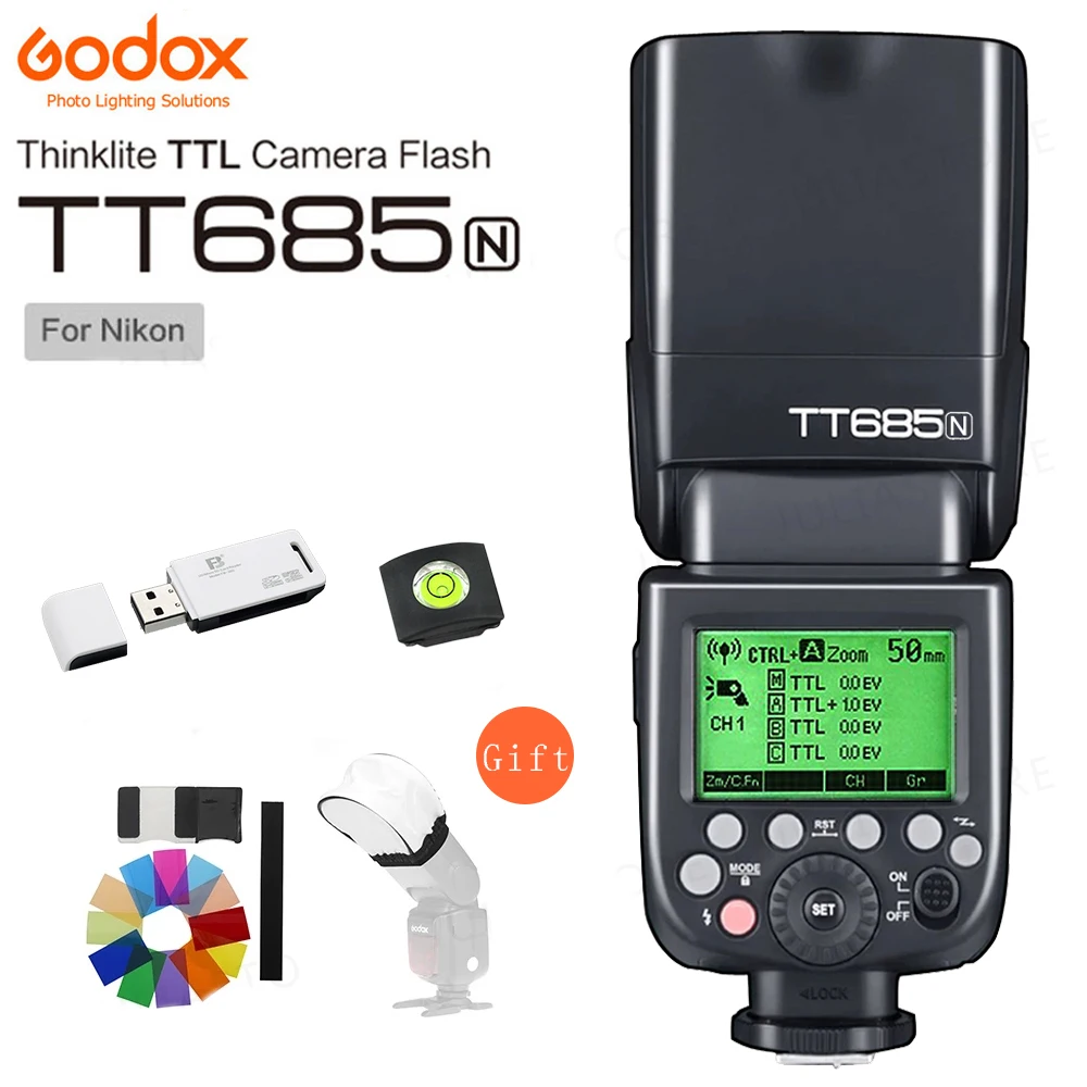Godox TT685N TTL Speedlite Flash for Nikon 2.4G Wireless High-Speed HSS 1/8000s D3200 D5200 D5500 D7000 D7200 D800 D90 DSLR
Godox TT685N TTL Speedlite Flash for Nikon 2.4G Wireless High-Speed HSS 1/8000s D3200 D5200 D5500 D7000 D7200 D800 D90 DSLR