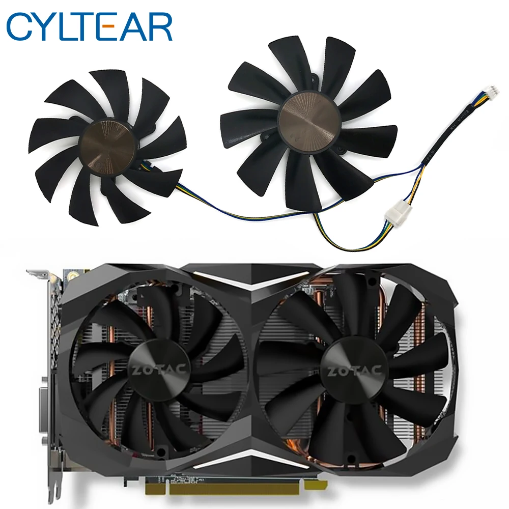 Охлаждающий вентилятор для ZOTAC GTX 100 1060 Ti MINI HA 1070 охлаждающий двух видеокарт GA92S2H 1080