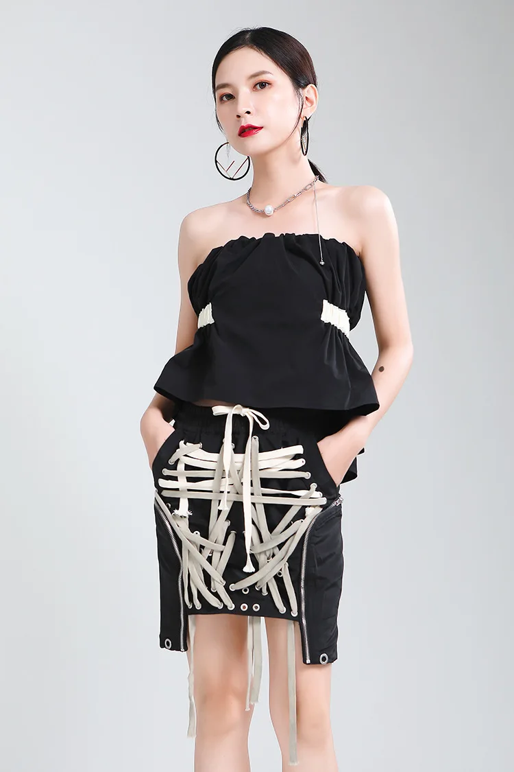 Bowknot Elastic High Waist Streetwear Skirts For Women Hollow Out Irregular Hem Skirt Female New Tide New Spring Summer 2020
Bowknot Elastic High Waist Streetwear Skirts For Women Hollow Out Irregular Hem Skirt Female New Tide New Spring Summer 2020