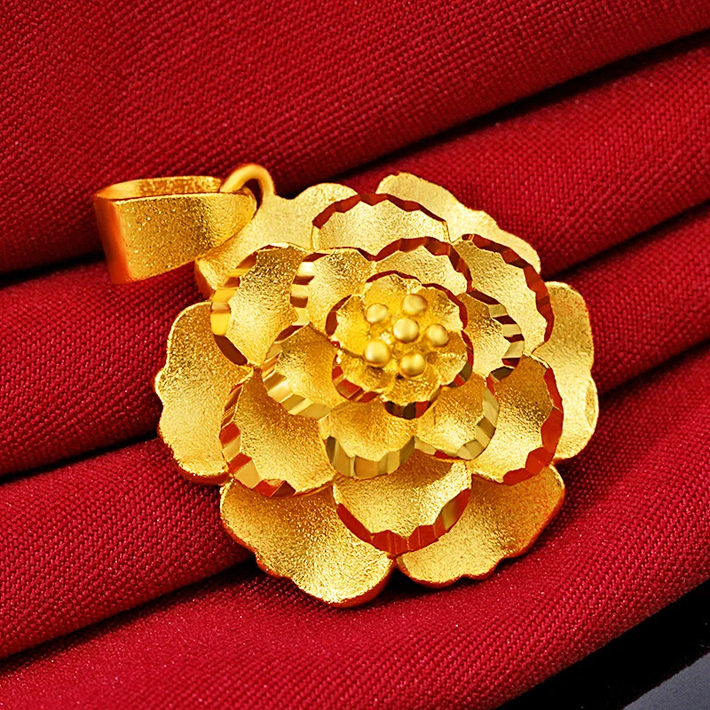 24K Gold Color Copper Plated Pendant Multi-layered Large Flower Yellow Gold-plated Necklace Pendant Jewelry Charm Wedding Gift
24K Gold Color Copper Plated Pendant Multi-layered Large Flower Yellow Gold-plated Necklace Pendant Jewelry Charm Wedding Gift