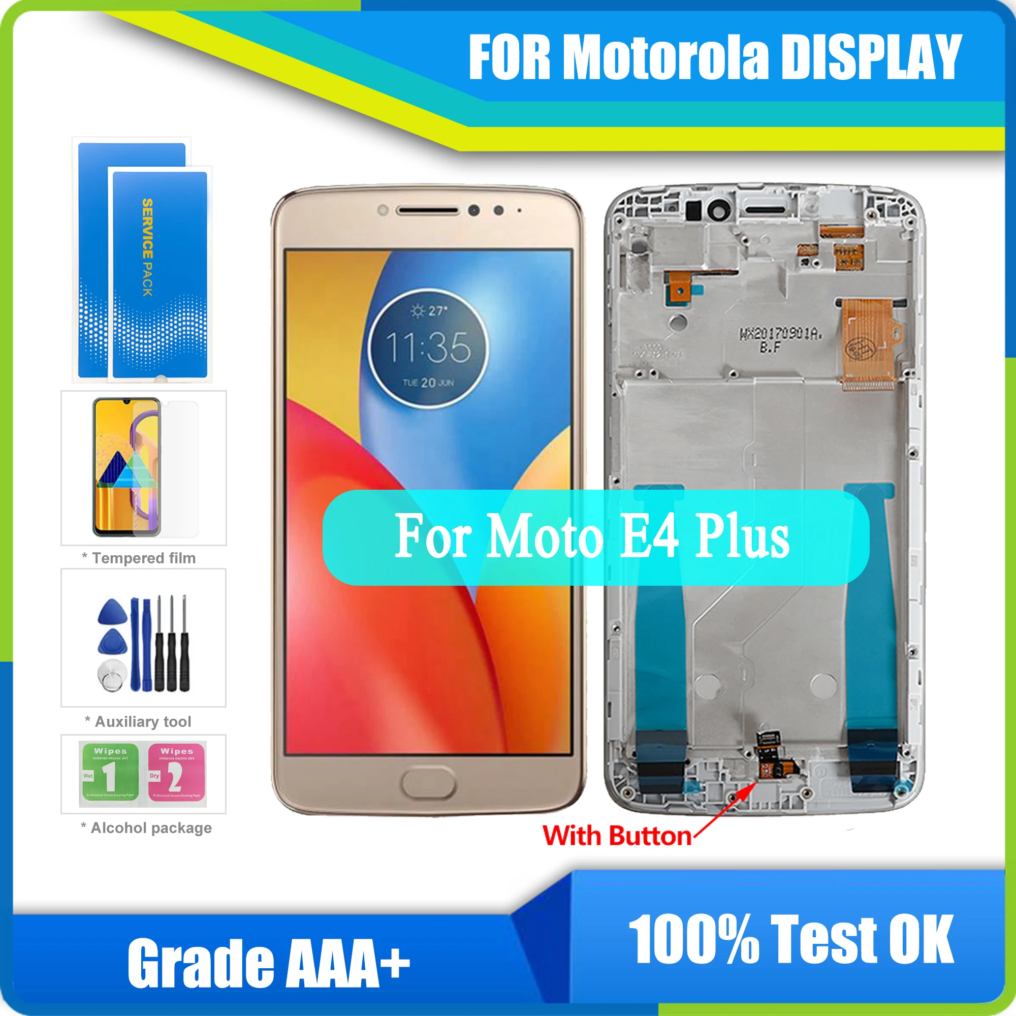 Оригинальный ЖК-дисплей 5,5 дюйма для Motorola Moto E4 Plus, сенсорный экран с рамкой, дигитайзер в сборе для MOTO E4 Plus, ЖК-дисплей
Оригинальный ЖК-дисплей 5,5 дюйма для Motorola Moto E4 Plus, сенсорный экран с рамкой, дигитайзер в сборе для MOTO E4 Plus, ЖК-дисплей