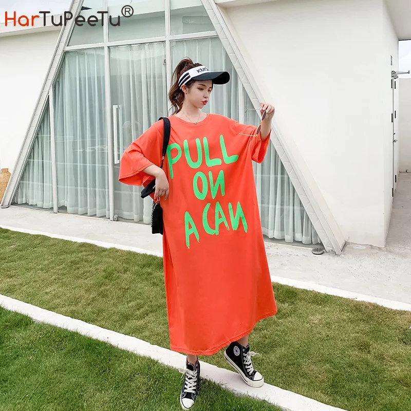 T Shirt Dress Cotton Women Oversize Loose Casual Letters Long Tees Summer 2021 Korean Style Homewear
T Shirt Dress Cotton Women Oversize Loose Casual Letters Long Tees Summer 2021 Korean Style Homewear