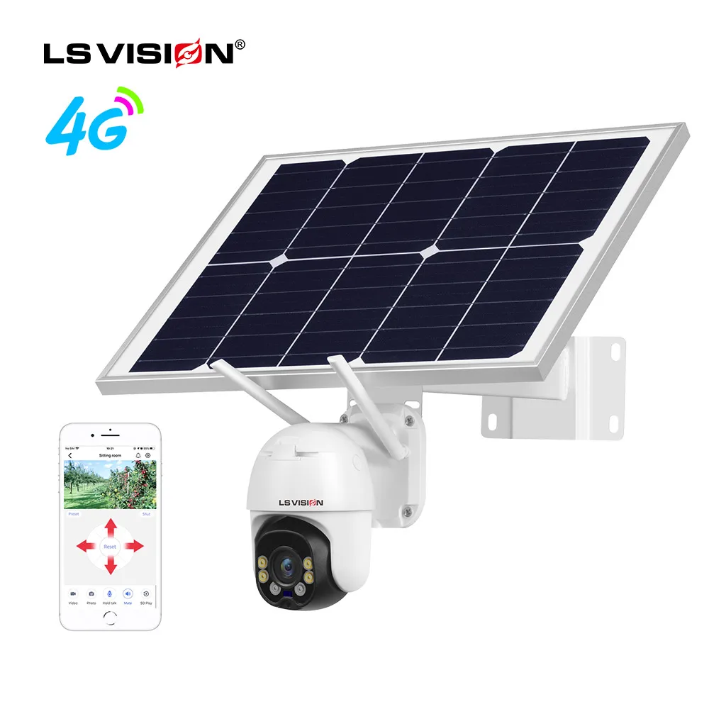 LS VISION 4g 2mp Hd ptz Cctv Camera Solar Battery Powered Video Surveillance Wifi Ip Outdoor With 30W soalr panel
LS VISION 4g 2mp Hd ptz Cctv Camera Solar Battery Powered Video Surveillance Wifi Ip Outdoor With 30W soalr panel