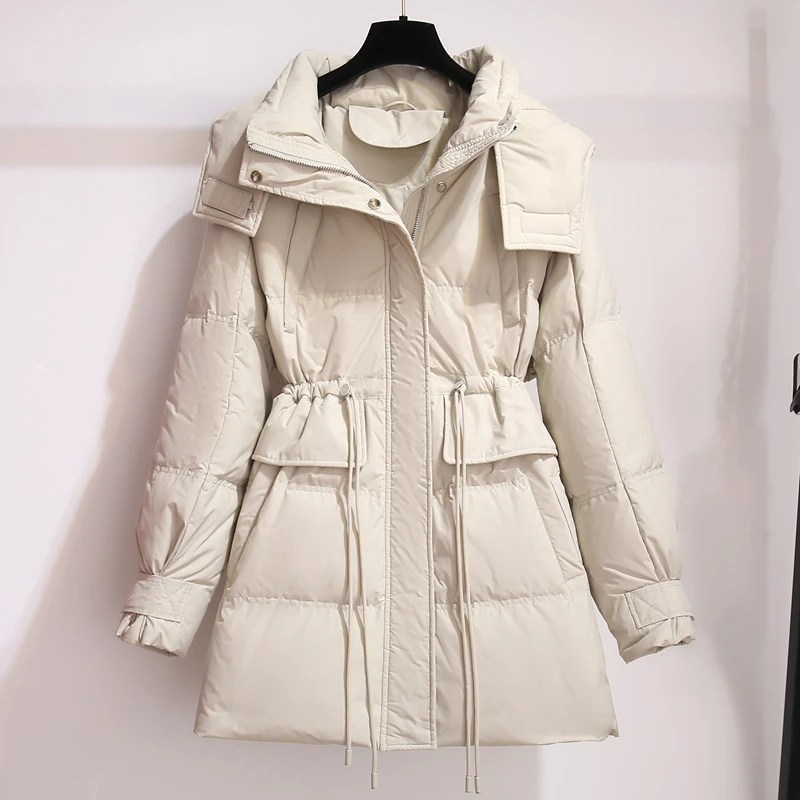 Trendy Winter Women Hooded Loose 90% White Duck Down Long Coat Solid Color Thick Warm Pocket Down Jacket Ladies Snow Outwear
Trendy Winter Women Hooded Loose 90% White Duck Down Long Coat Solid Color Thick Warm Pocket Down Jacket Ladies Snow Outwear