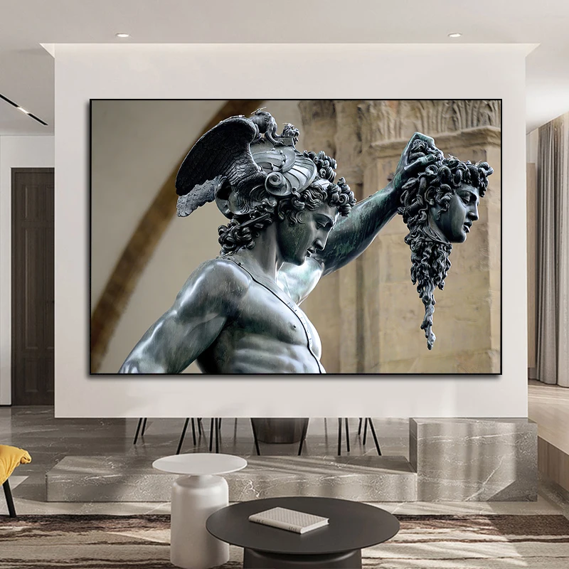 Canvas Painting Perseus Medusa Sculpture Portrait Statue Poster and Prints Wall Art Picture for Room Hotel Home Decor Cuadros
Canvas Painting Perseus Medusa Sculpture Portrait Statue Poster and Prints Wall Art Picture for Room Hotel Home Decor Cuadros