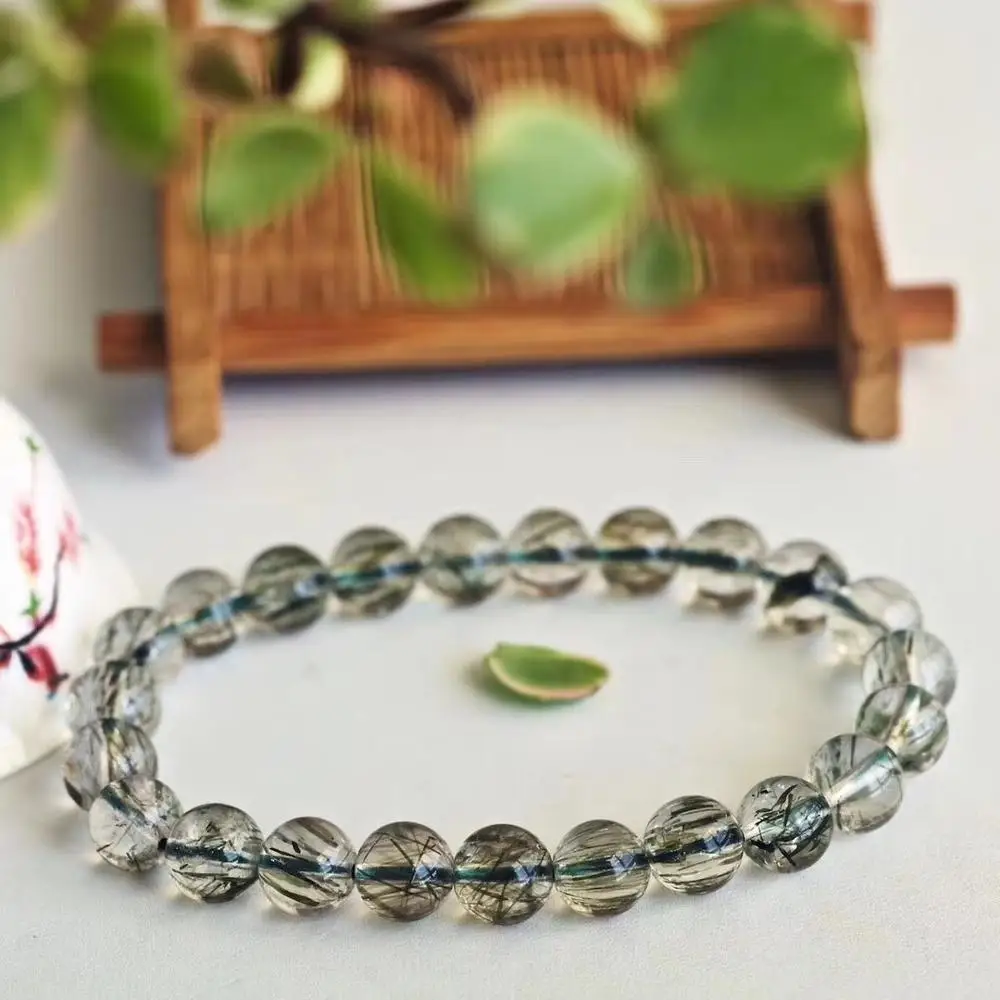 Genuine Natural Green Rutilated Tourmilated Quartz Bracelet 9mm Clear Round Beads Women Men Fashion Best Stone AAAAA
Genuine Natural Green Rutilated Tourmilated Quartz Bracelet 9mm Clear Round Beads Women Men Fashion Best Stone AAAAA