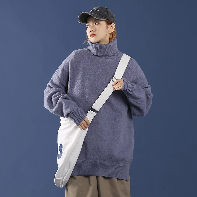 LEGIBLE 2021 Autumn Winter Thick Sweater Women Knitted Pullover Sweaters Female Turtleneck Loose Jumper Soft Warm Pull Femme
LEGIBLE 2021 Autumn Winter Thick Sweater Women Knitted Pullover Sweaters Female Turtleneck Loose Jumper Soft Warm Pull Femme