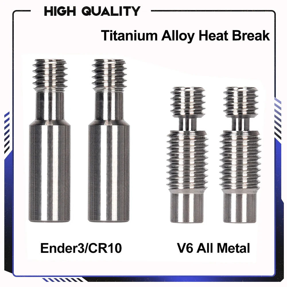 BIQU V6 Titanium alloy Heatbreak GRADE5 Ender3 CR10 Throat 3D Printer Parts For Ender3/5 CR10 E3D V6 Hotend Heater Block
BIQU V6 Titanium alloy Heatbreak GRADE5 Ender3 CR10 Throat 3D Printer Parts For Ender3/5 CR10 E3D V6 Hotend Heater Block