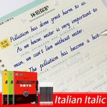 3 Books for English Writing Groove Copybook High School Students Beginners Use Practice Italian Italic Tutorial Book