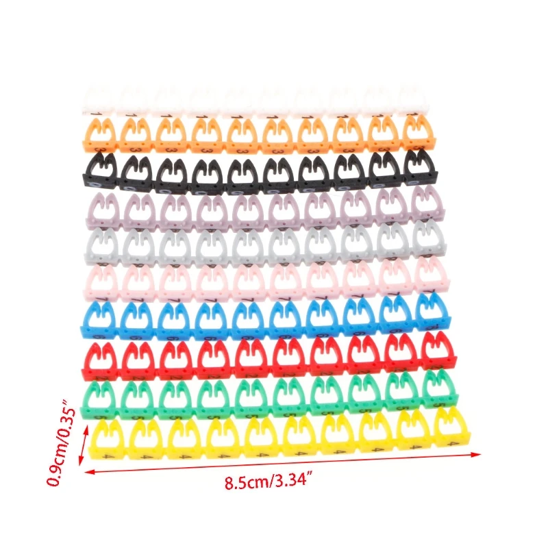 100Pcs/Set Colorful Numeric Cable Label Mark For RJ45 RJ11 RJ12 Network Cable 
100Pcs/Set Colorful Numeric Cable Label Mark For RJ45 RJ11 RJ12 Network Cable