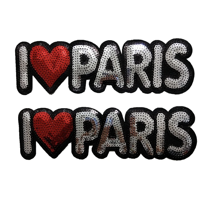 2ps I Love Paris Silver Gold Sequined Patches Letters Of Paris Sticker For Cloth Diy Appliqued
2ps I Love Paris Silver Gold Sequined Patches Letters Of Paris Sticker For Cloth Diy Appliqued