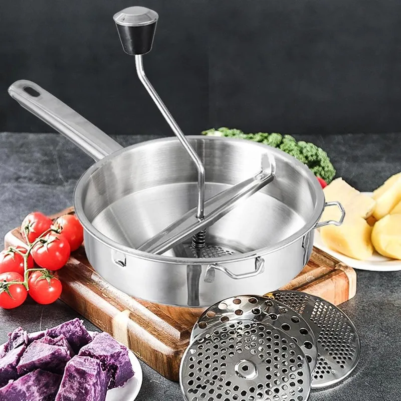 Роторная мельница для пищевых продуктов, картофельный рицер для приготовления пюре или супов овощей, кухонные мельницы из нержавеющей стал...
Роторная мельница для пищевых продуктов, картофельный рицер для приготовления пюре или супов овощей, кухонные мельницы из нержавеющей стал...