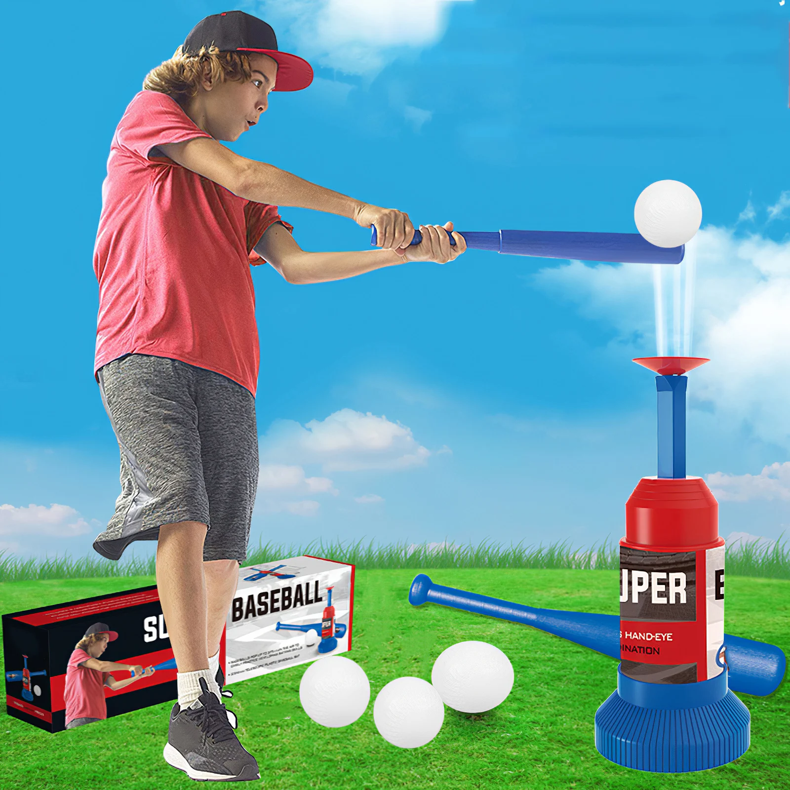 Kids Tee Ball Set T Balls With Automatic Baseball Launcher Baseball Training Toy For Boys Girls Tball Set Gifts For Little Kids
Kids Tee Ball Set T Balls With Automatic Baseball Launcher Baseball Training Toy For Boys Girls Tball Set Gifts For Little Kids
