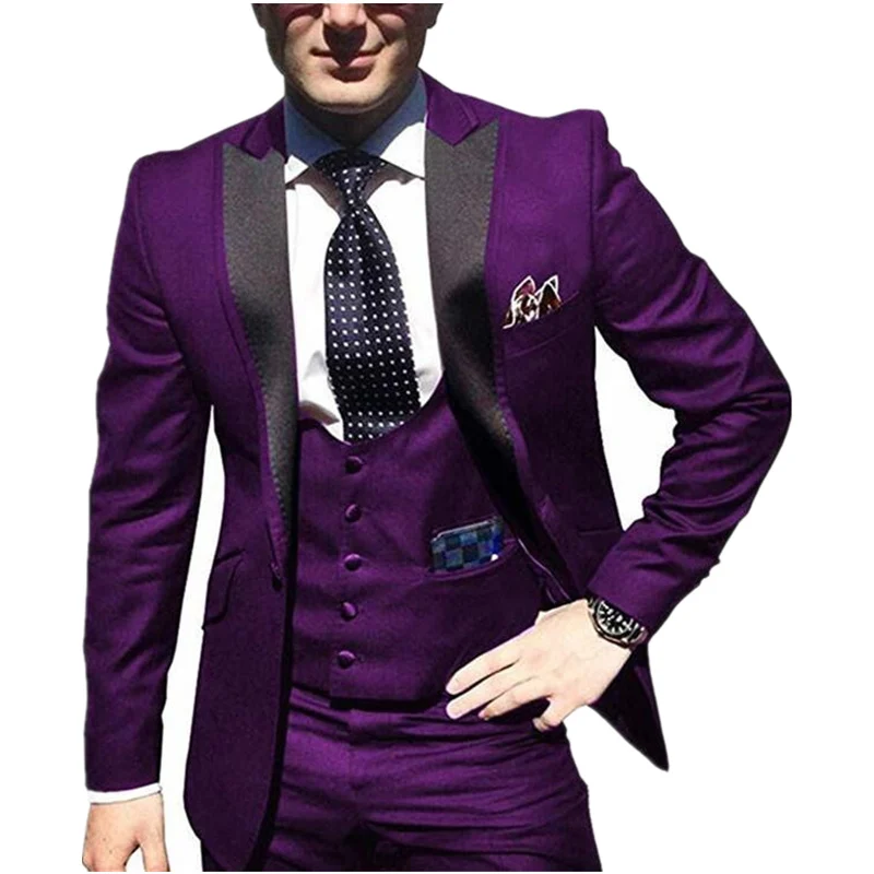 Handsome One Button Groomsmen Peak Lapel Groom Tuxedos Men Suits Wedding/Prom/Dinner Best Blazer(Jacket+Pants+Vest+Tie) 164
Handsome One Button Groomsmen Peak Lapel Groom Tuxedos Men Suits Wedding/Prom/Dinner Best Blazer(Jacket+Pants+Vest+Tie) 164