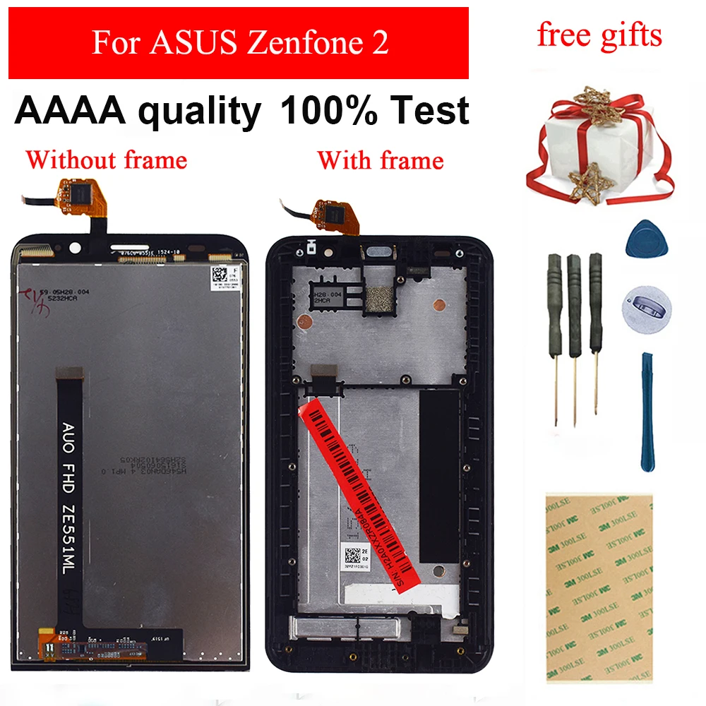 Для ASUS Zenfone 2 ZE551ML Z00AD Z00ADB Z00ADA сенсорный экран дигитайзер сенсорная панель стекло +
